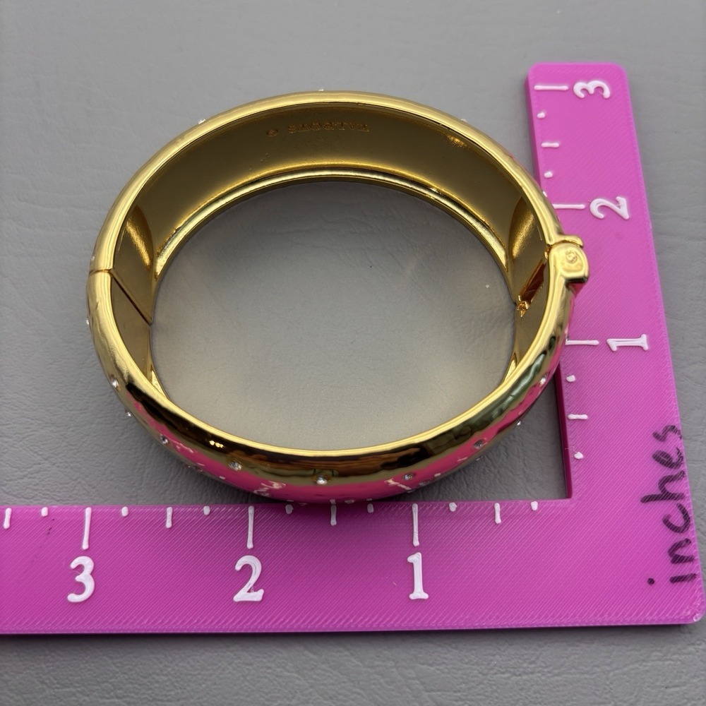 Talbots‎ Gold Tone Rhinestone Hinged Bracelet - Picture 11 of 13